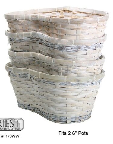 179WW (6" WHITE WASH PEANUT BASKET)