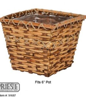 91687 (6" SQUARE BROWN STAINED)