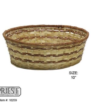10259 10" ROUND BAMBOO BASKET