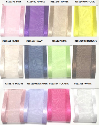 SHEER SATIN EDGE RIBBON SELECTION