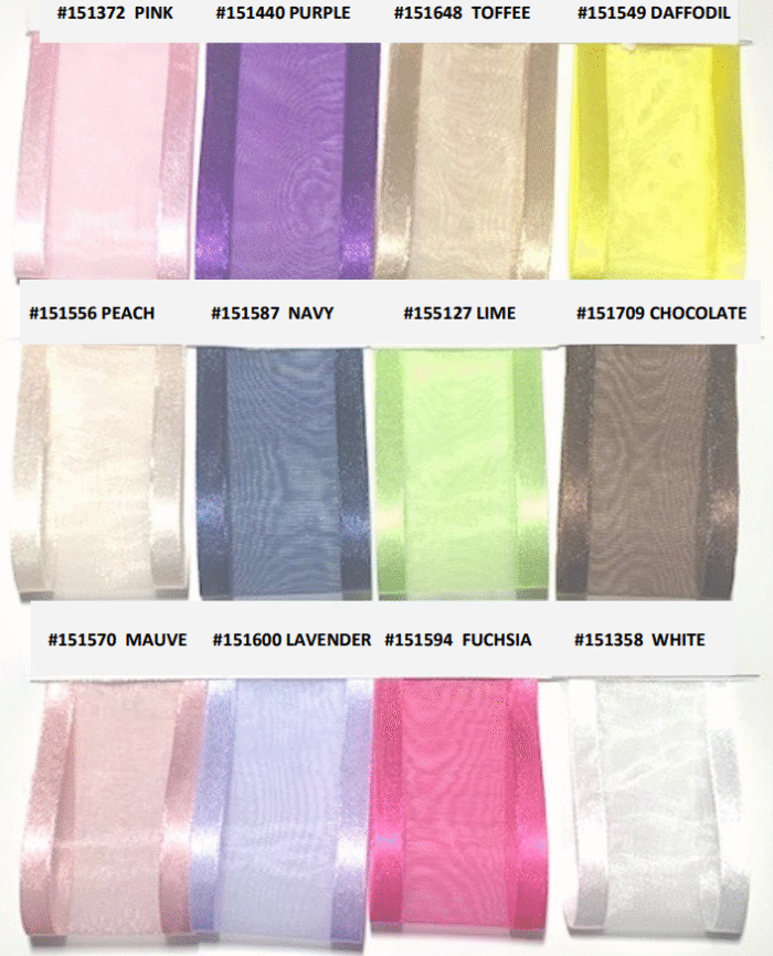 SHEER SATIN EDGE RIBBON SELECTION
