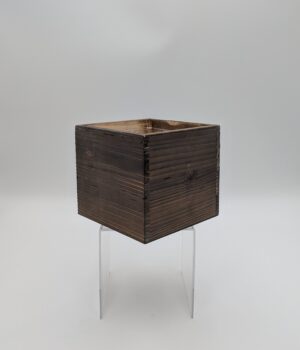 WOD-55-S BROWN (5"X 5" WOOD CUBE W/LINER) CASE PK 12