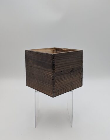 WOD-55-S BROWN (5"X 5" WOOD CUBE W/LINER) CASE PK 12