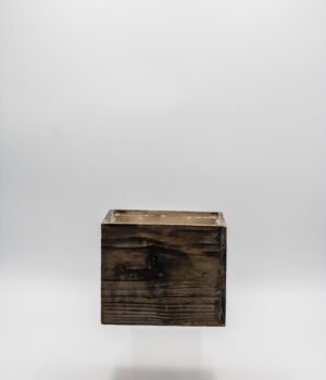 WOD-66-S BROWN (6"X 6" WOOD CUBE W/LINER) CASE PK 12