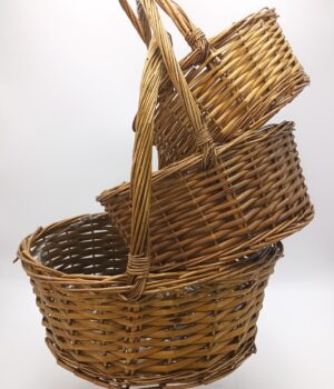 WW 2609 HRD SET OF 3 HONEY WILLOW BASKETS