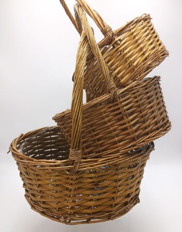 WW 2609 HRD SET OF 3 HONEY WILLOW BASKETS