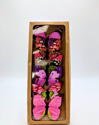 SA0028-L 4.25" PINK PURPLE ASSORTED BUTTERFLIES CASE PK 6