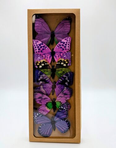 SA0029-L 4.25" PURPLE ASSORTED BUTTERFLIES CASE PK 6