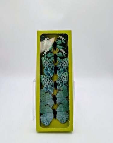 SA0032-M 3" TEAL/GREEN ASSORTED BUTTERFLIES CASE PK 6